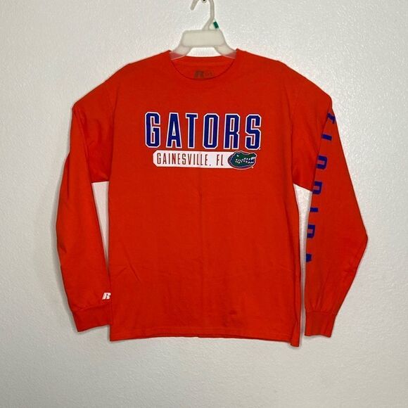 RUSSELL Men’s Florida Gators Orange Long Sleeve T Shirt Size L - Picture 1 of 4